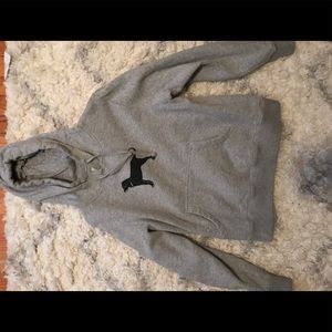 Gray Black Dog hoodie